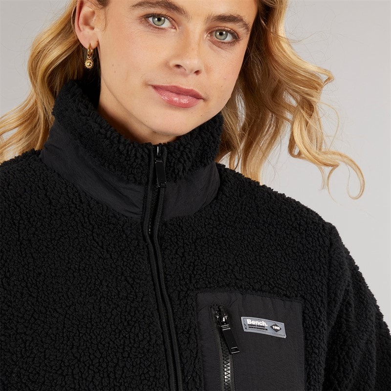 Bench Dame Akita Lang Lynlås Fleece Sort - Billede 3