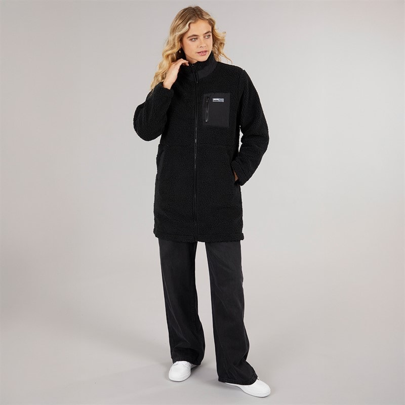 Bench Dame Akita Lang Lynlås Fleece Sort - Billede 4