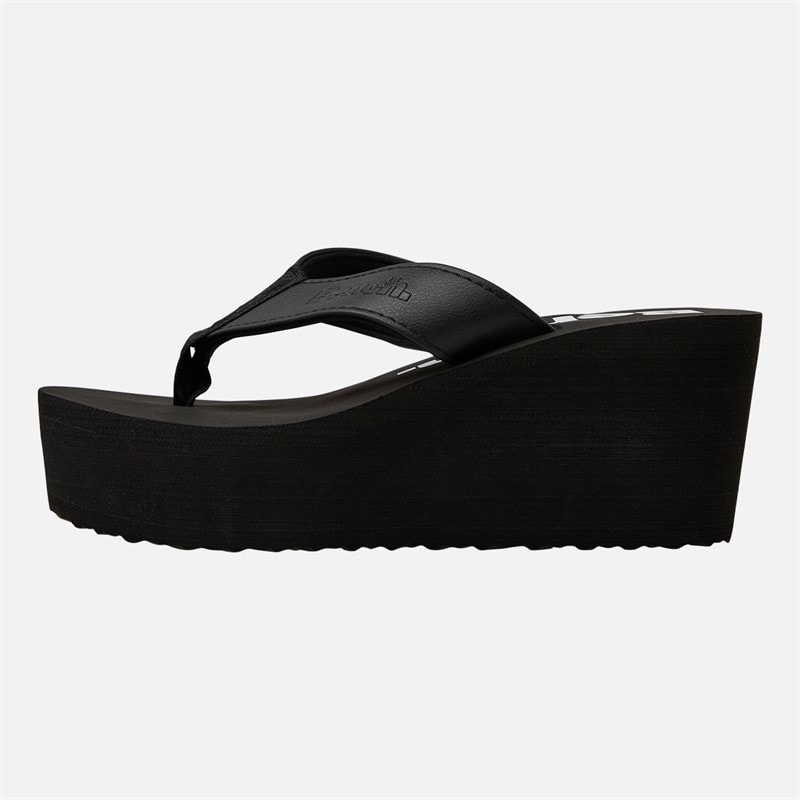 Bench Dame Vacay Chunky Kile Hæle Klipklappere Black Pu - Billede 2