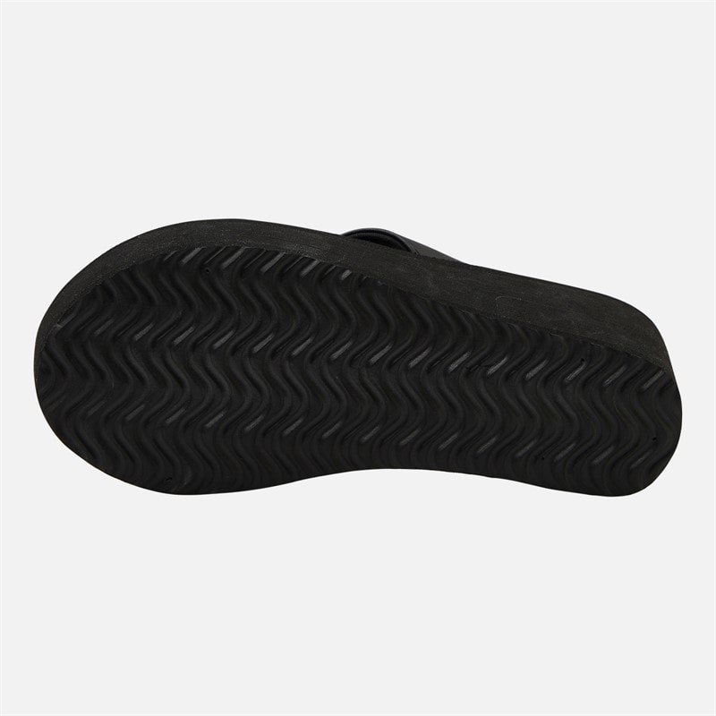 Bench Dame Vacay Chunky Kile Hæle Klipklappere Black Pu - Billede 3