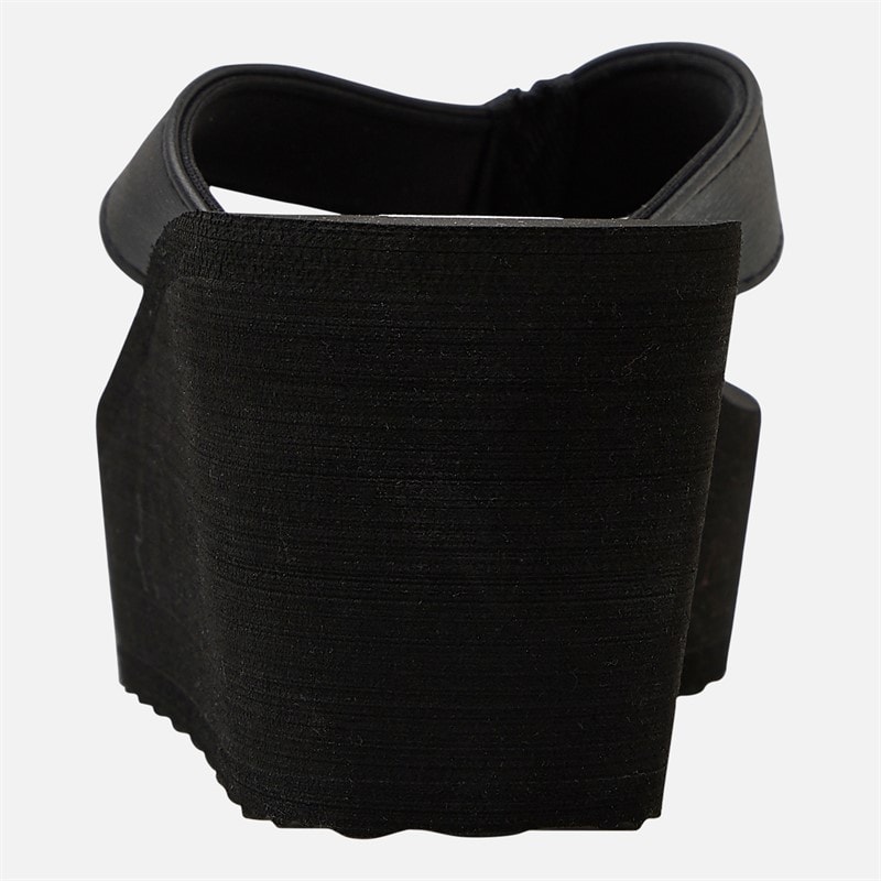 Bench Dame Vacay Chunky Kile Hæle Klipklappere Black Pu - Billede 4