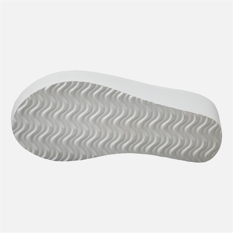 Bench Dame Vacay Chunky Kile Hæle Klipklappere White Pu - Billede 3