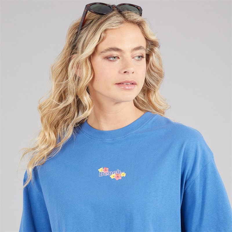 Bench Dame Craya T Shirt Cobalt Blue - Billede 5