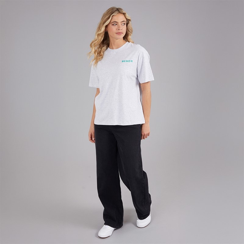 Bench Dame Jorgie T-shirt Ice Grey Marl - Billede 4
