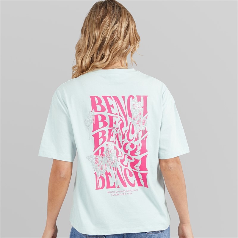 Bench Dame Reisy T-Shirt Baby Blue - Billede 2