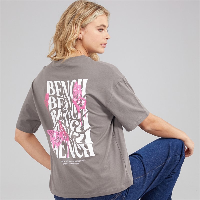 Bench Dame Reisy T-Shirt Charcoal - Billede 1