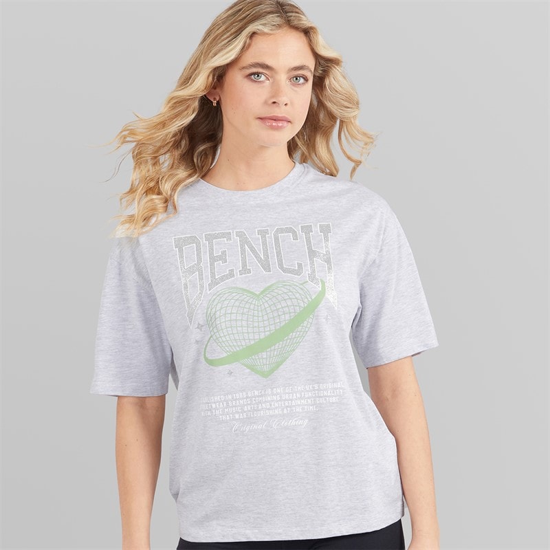 Bench Dame Jilen T-shirt Grey Marl - Billede 1