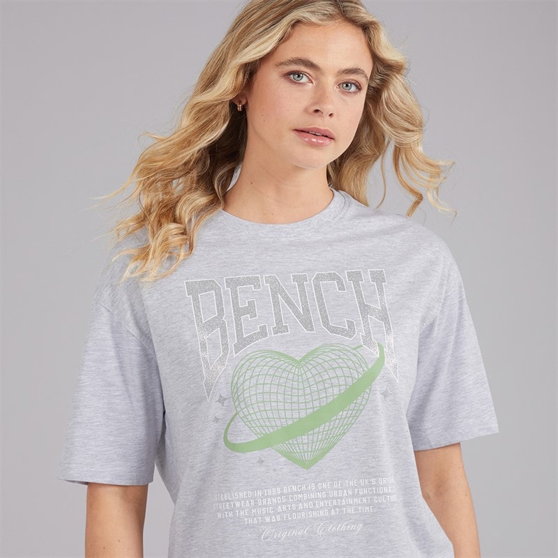 Bench Dame Jilen T-shirt Grey Marl - Billede 3