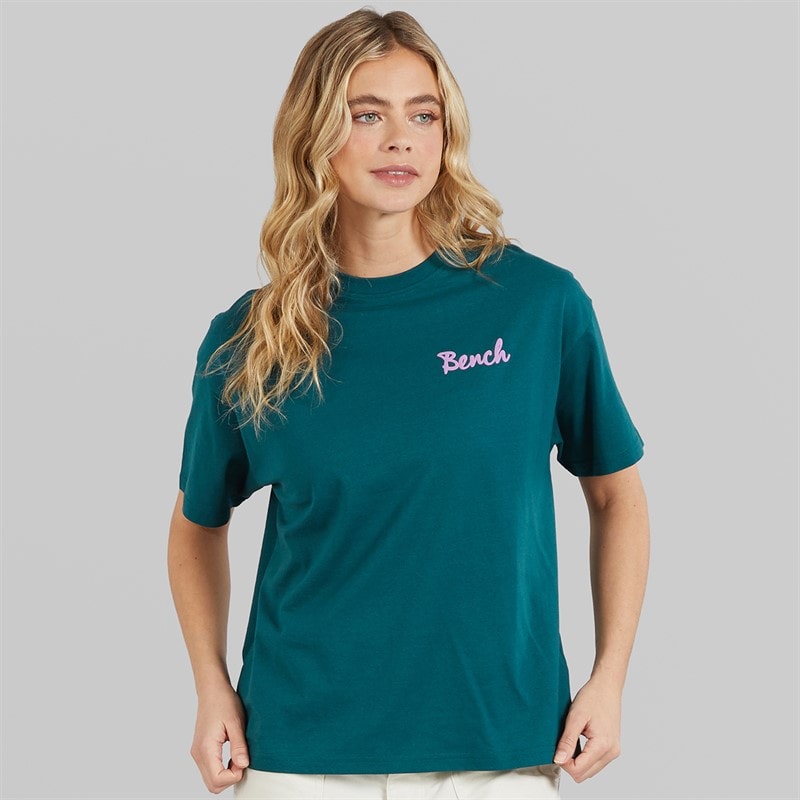 Bench Dame Enalla T-shirt Deep Teal - Billede 2