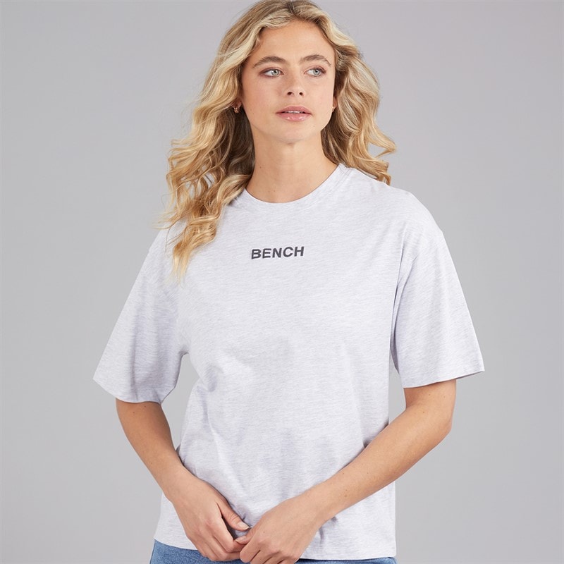 Bench Dame lilla t-shirt Ice Grey Marl - Billede 2