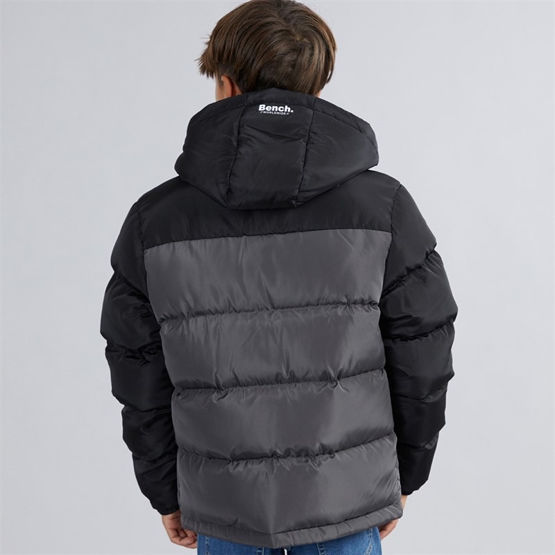 Bench Drenge Vireo Hætte Dunjakke Dark Grey/Sort - Billede 2