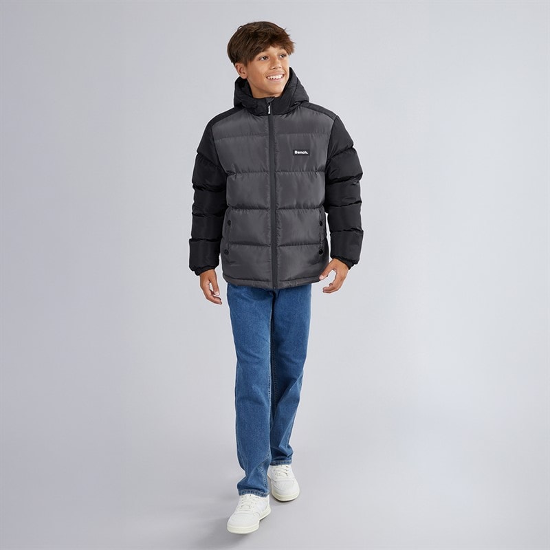 Bench Drenge Vireo Hætte Dunjakke Dark Grey/Sort - Billede 3