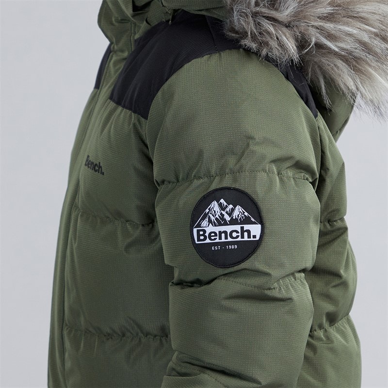 Bench Drenge Propp Polstret Parka Frakke Khaki - Billede 3