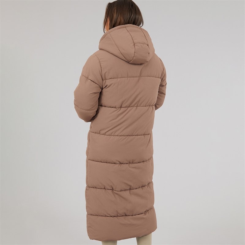 Bench Dame Cinder Lang Pufjakke Light Brown - Billede 2