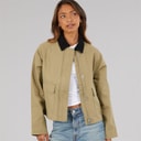 Bench Dame Tayah Cropped Længde Utility Jakke Beige