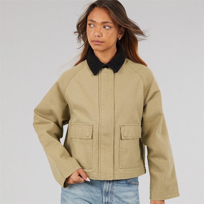 Bench Dame Tayah Cropped Længde Utility Jakke Beige - Billede 3