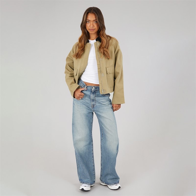 Bench Dame Tayah Cropped Længde Utility Jakke Beige - Billede 4
