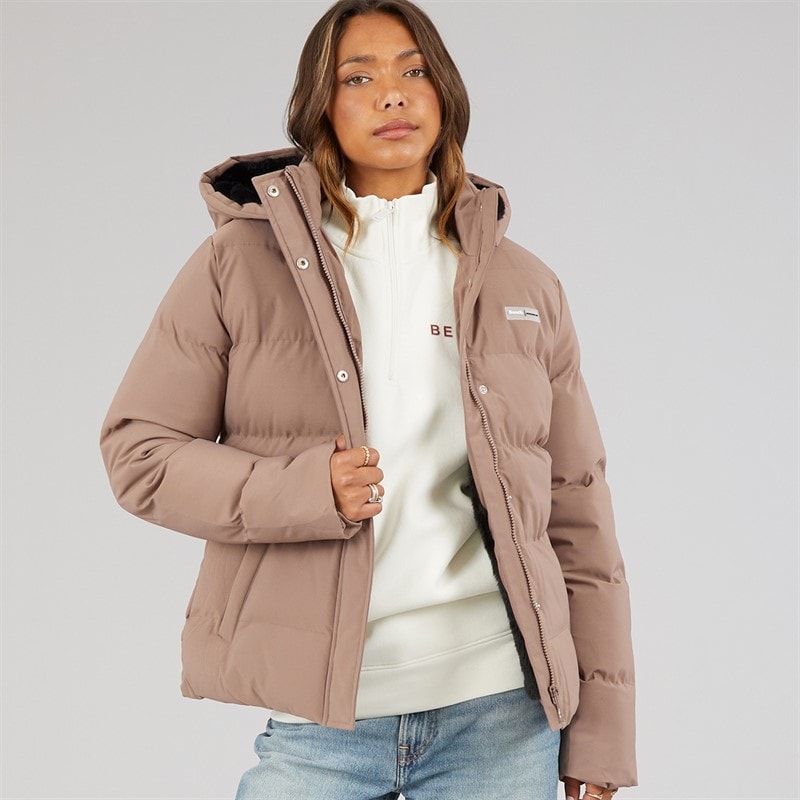 Bench Dame Atha Kort Dunjakke Light Brown - Billede 1