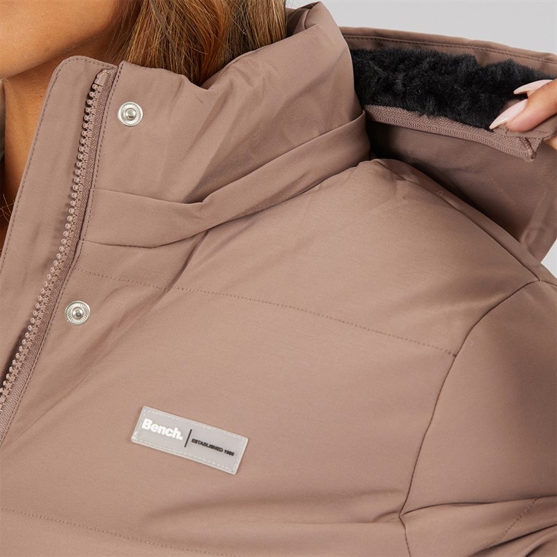 Bench Dame Atha Kort Dunjakke Light Brown - Billede 3