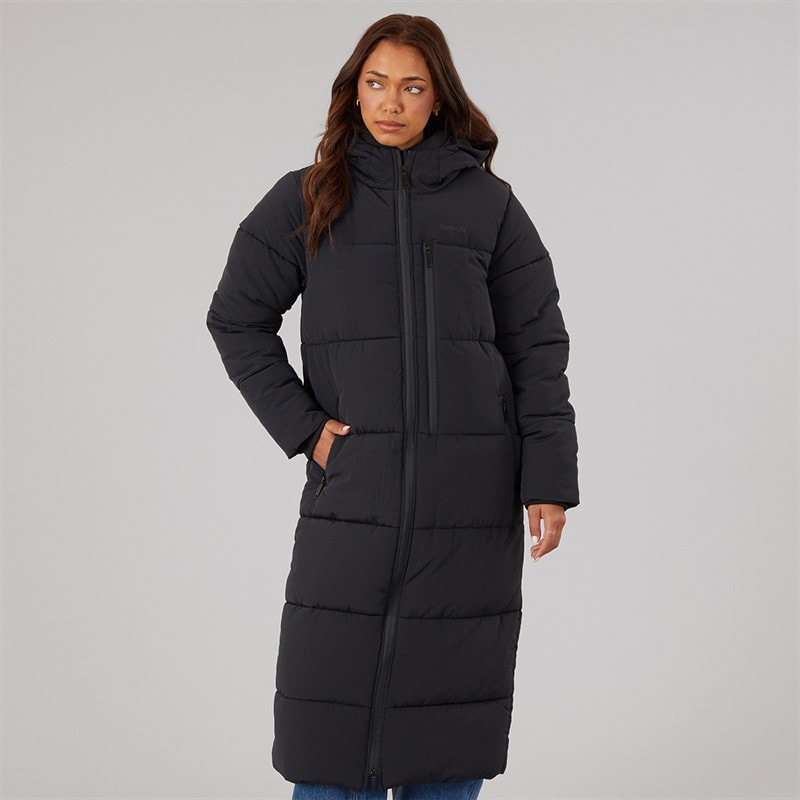 Bench Dame Cinder Lang Pufjakke Sort - Billede 5