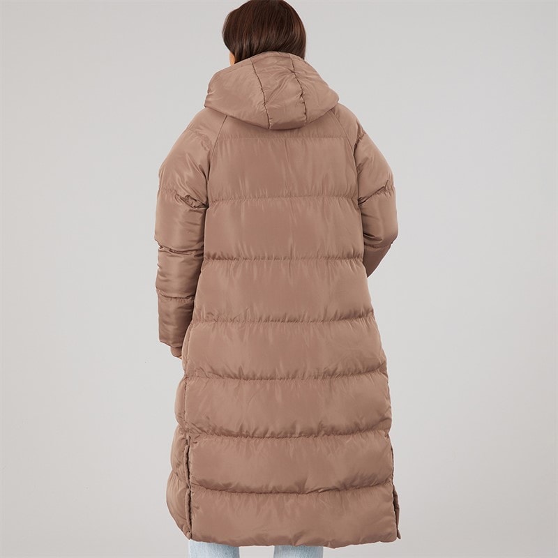 Bench Dame Ryelle Maxi Længde Puf Jakke Light Brown - Billede 2