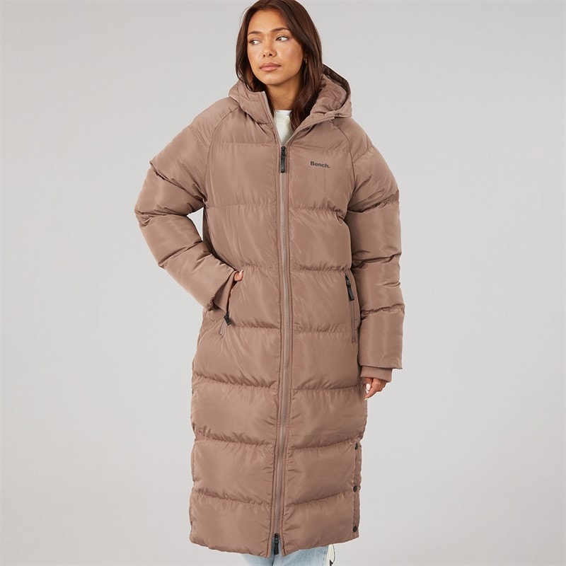 Bench Dame Ryelle Maxi Længde Puf Jakke Light Brown - Billede 3