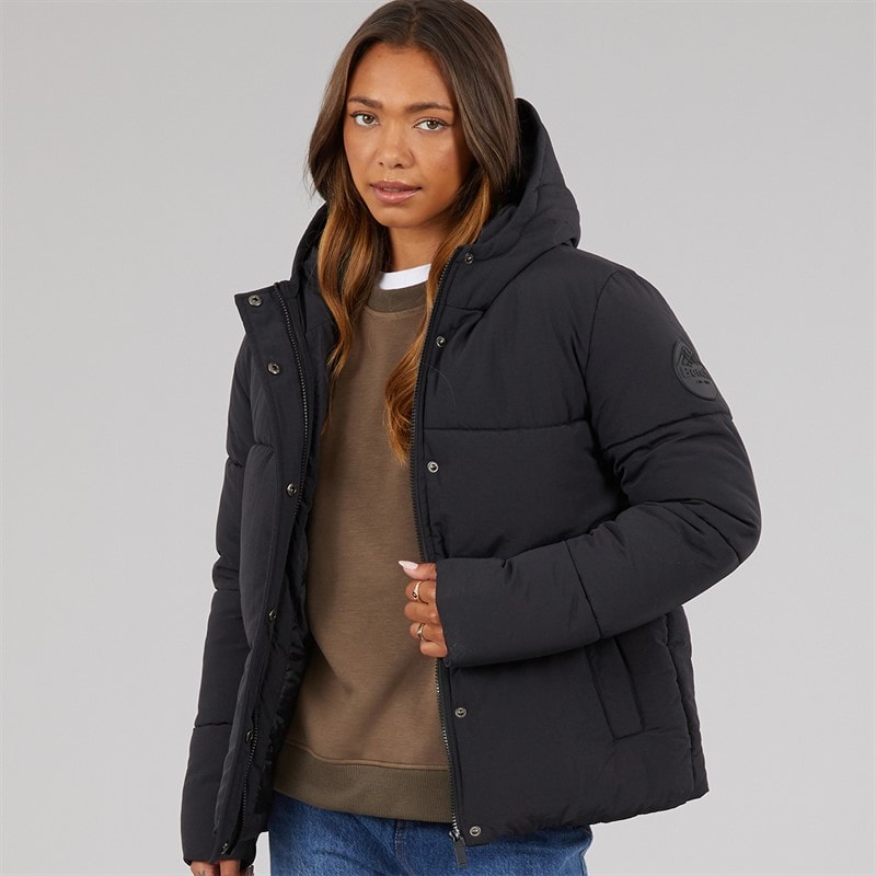 Bench Dame Alene Puffer Jakke Sort