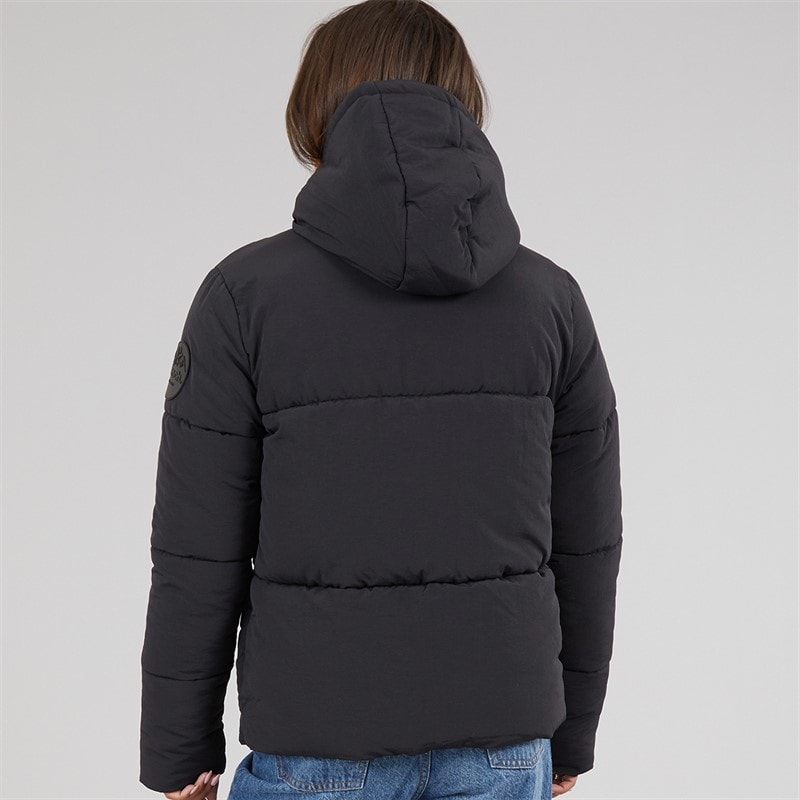 Bench Dame Alene Puffer Jakke Sort - Billede 2