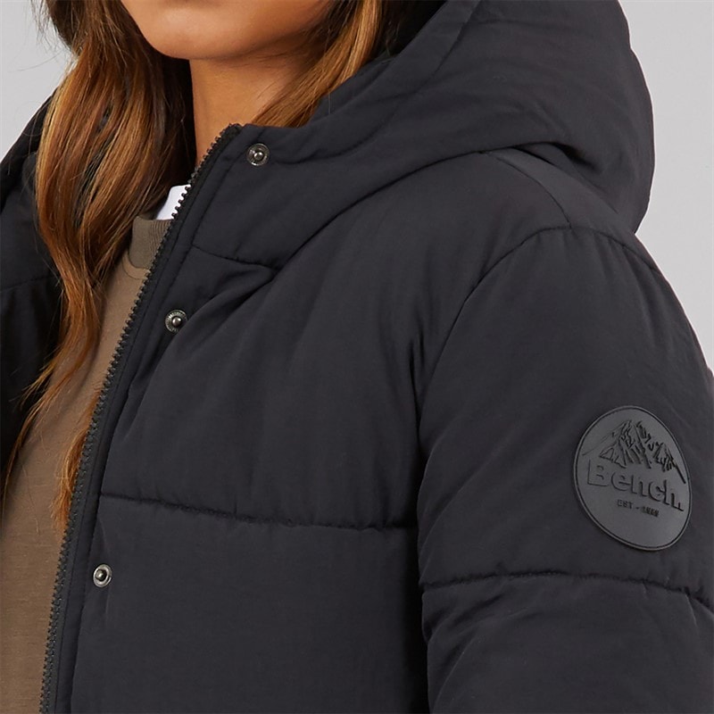 Bench Dame Alene Puffer Jakke Sort - Billede 3
