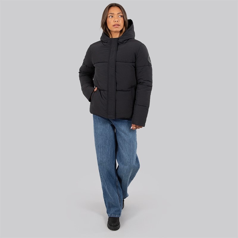 Bench Dame Alene Puffer Jakke Sort - Billede 4