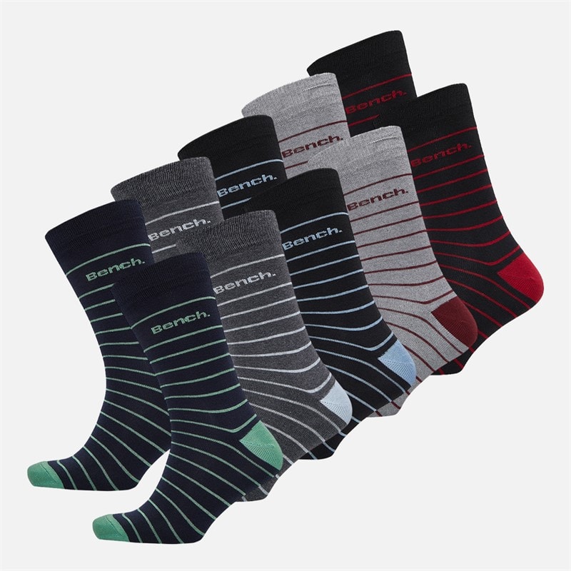Bench Herre Ti Pak Kjole Sokker Sort/Charcoal Marl/Grey Marl/Navy