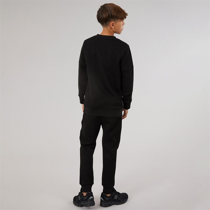 Bench Drenge Techshun Sweatshirt Og Joggingbukser Træningssæt Sort - Billede 2