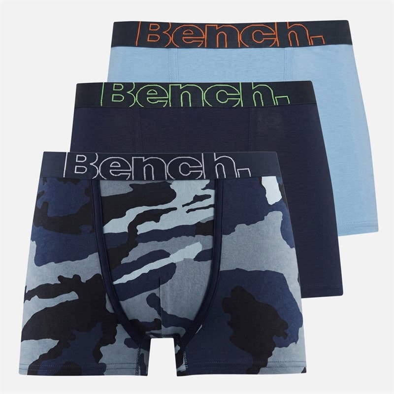 Bench Drenge Garvon Tre Pak Boxer Shorts Camo AOP/Navy/Steel Blue Camo Aop,Navy,Steel Blue