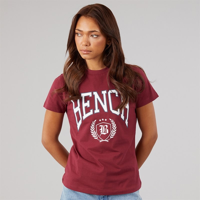 Bench Dame Ishra Tre Pak T-shirts Grey Marl/Cordovan/Navy - Billede 2