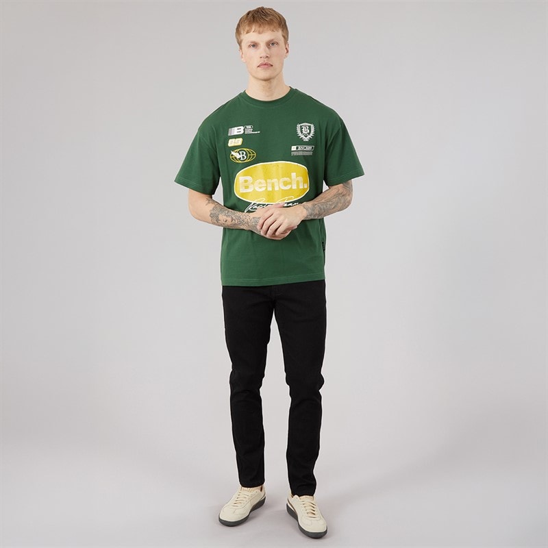 Bench Herre Alvera Oversized T-Shirt Primal Green - Billede 4