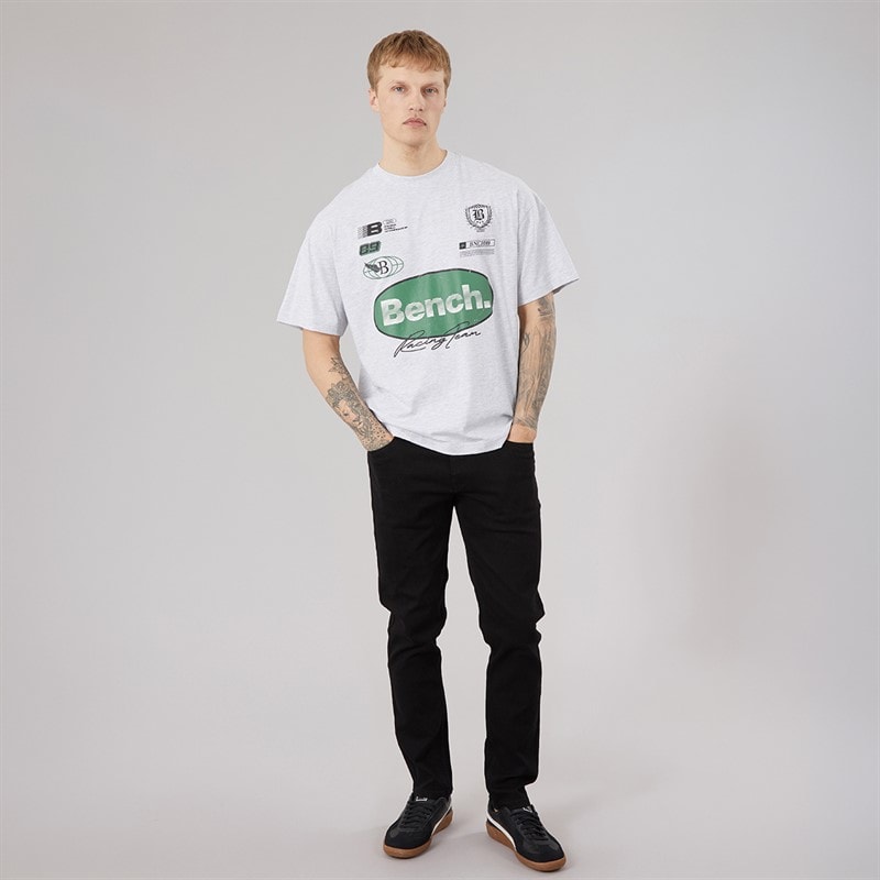 Bench Herre Alvera Oversized T Shirt Lys gråmeleret - Billede 4