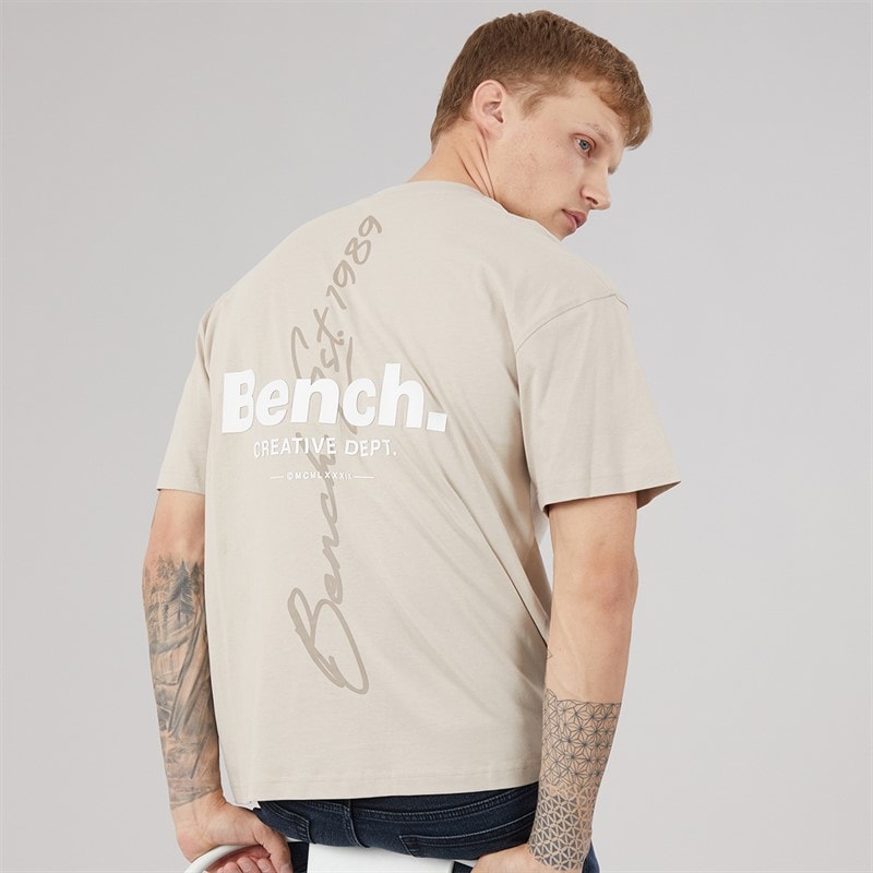 Bench Herre Terlon Oversized T-shirt Stone Grey