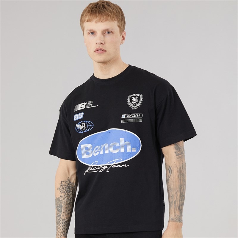 Bench Herre Alvera Oversized T-Shirt Sort