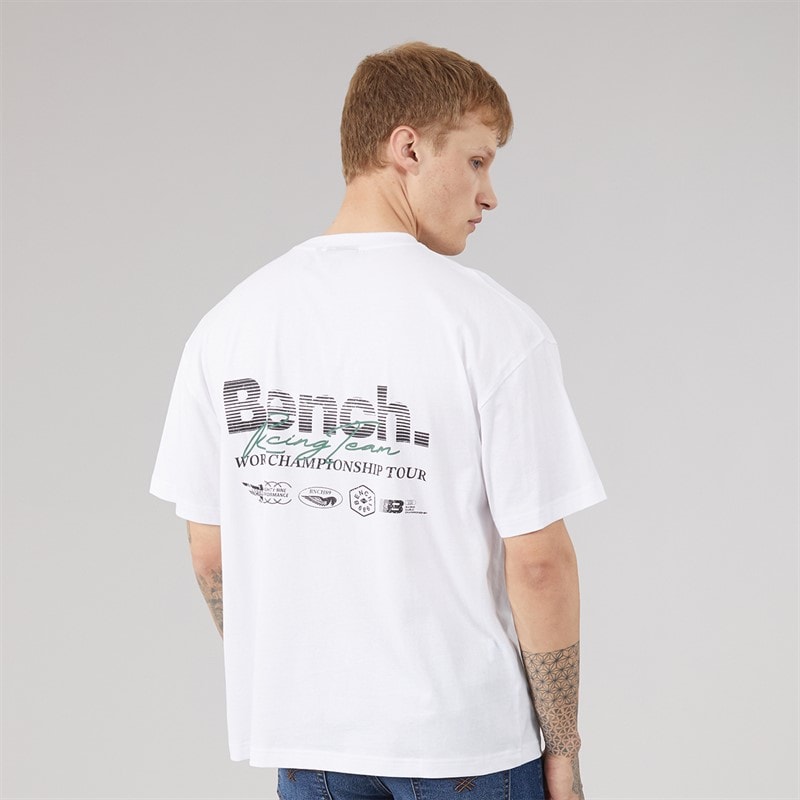 Bench Herre Bastio Oversized T-shirt Hvid - Billede 3