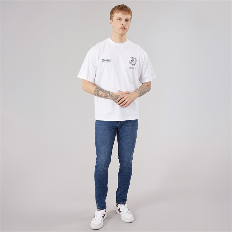 Bench Herre Bastio Oversized T-shirt Hvid - Billede 4