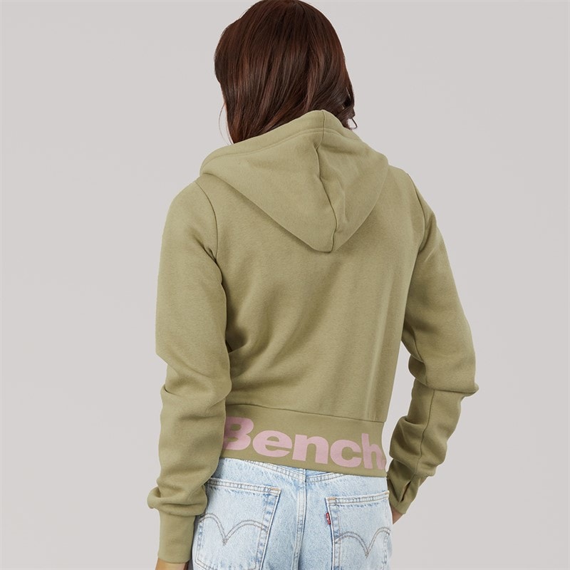 Bench Dame Chessa Pas Lynlås Gennem Hættetrøje Washed Khaki - Billede 2