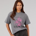 Bench Dame Alta Oversized T Shirt Med Grafisk Print Charcoal