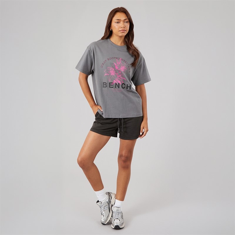 Bench Dame Alta Oversized T Shirt Med Grafisk Print Charcoal - Billede 3
