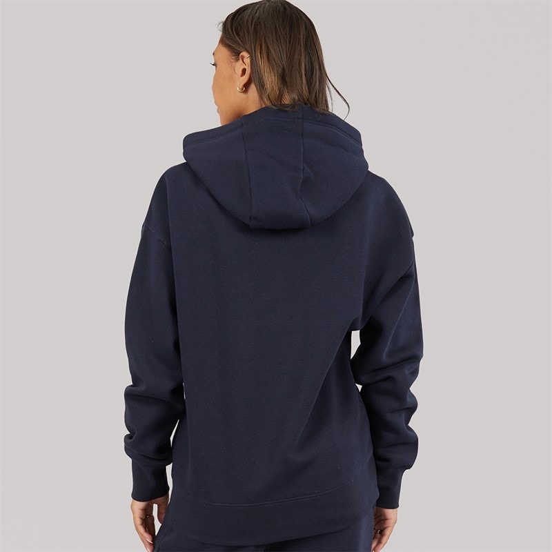 Bench Dame Olly Oversized Hættetrøje Med Grafisk Print Navy - Billede 2