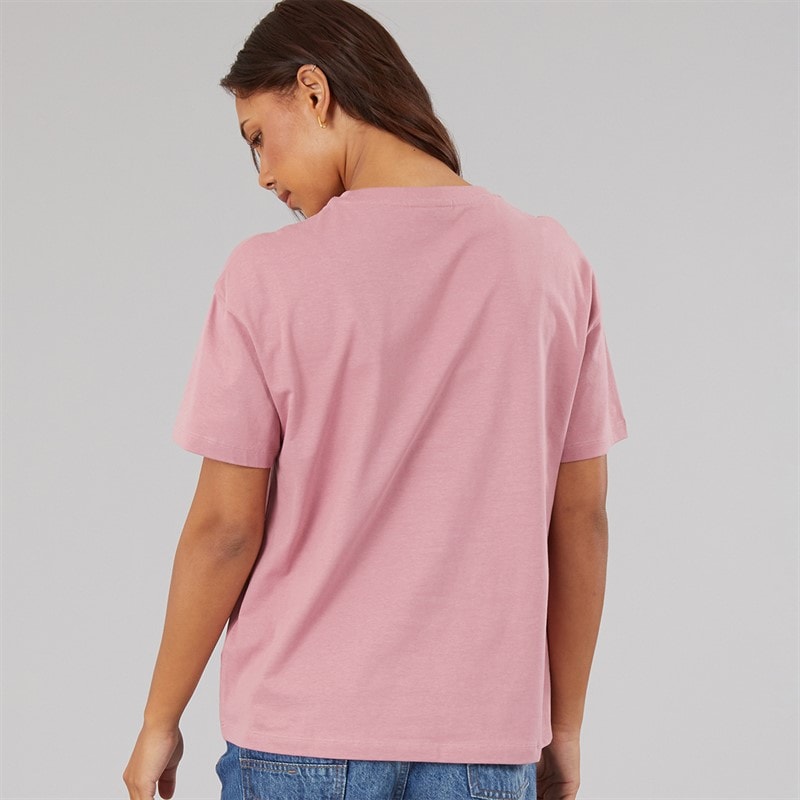 Bench Dame Jana Boxy T Shirt Med Glitter Grafisk Nostalgic Pink - Billede 2