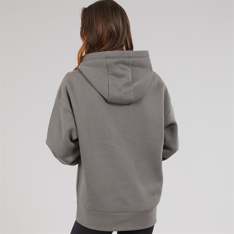 Bench Dame Olly Oversized Hættetrøje Med Grafisk Print Charcoal - Billede 2