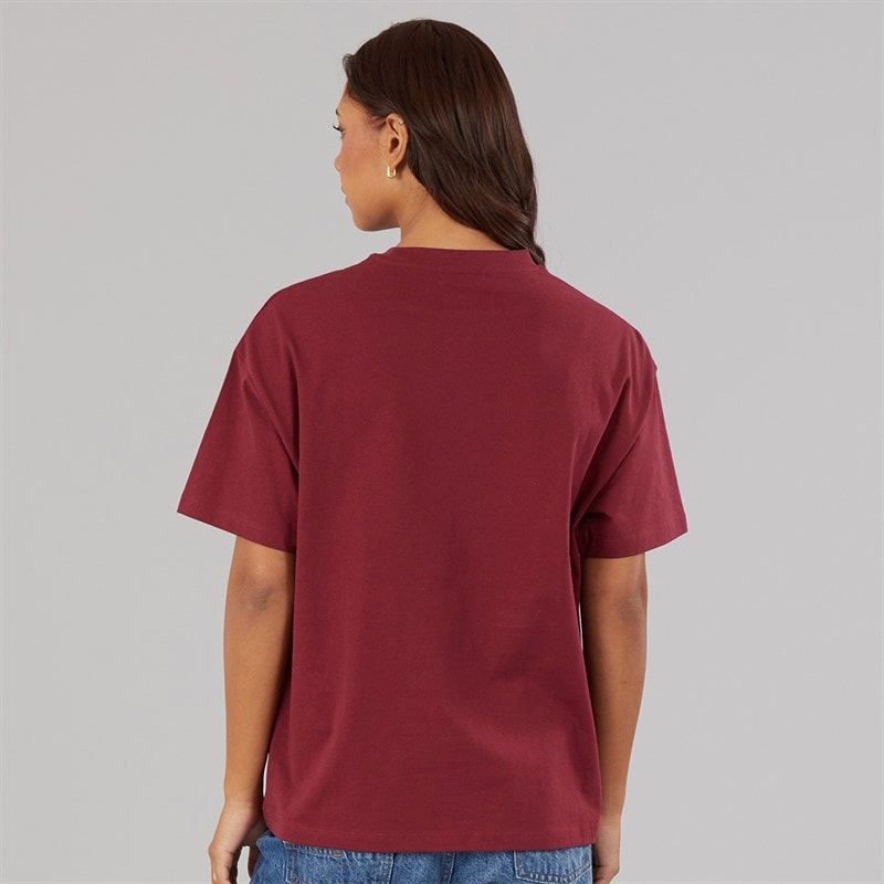 Bench Dame Kaiden oversized t-shirt med crest grafik Cordovan - Billede 2