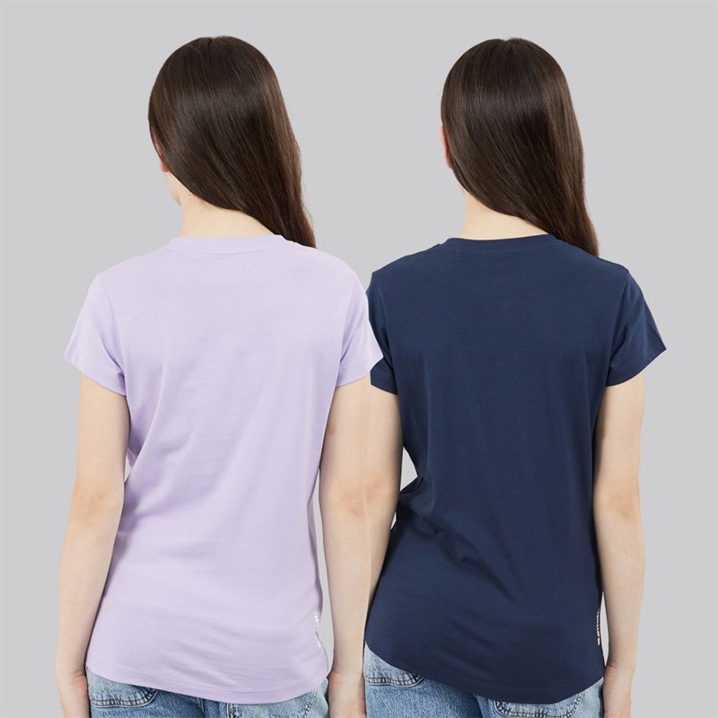 Bench Piger Moonspark To pak T shirts Navy/Light Lavender - Billede 2