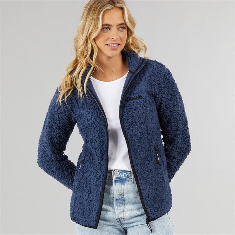 Bench Dame Sherpa Fleece Jakke Blå - Billede 1