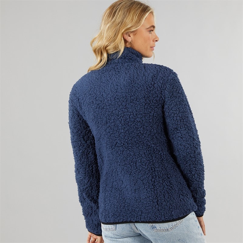 Bench Dame Sherpa Fleece Jakke Blå - Billede 2